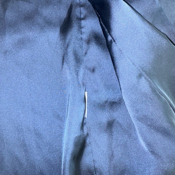 Forever 21 Women’s Faux Suede Blue Open Blazer Front Pockets Work Business Sz S - Picture 9 of 9